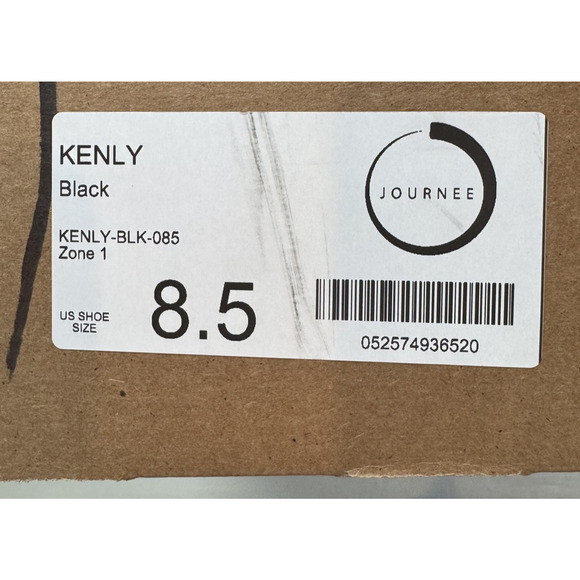 Journee Collection Kenly Shoes Womens Size 8.5 Black Loafers Croc Embossed Sole - Picture 12 of 12